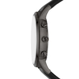 Buy Shop Emporio Armani Renato Chronograph Silver Dial Black Leather Strap Watch for Men - AR11473 USA Online
