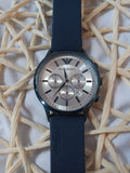 Buy Shop Emporio Armani Renato Chronograph Silver Dial Blue Silicone Strap Watch For Men - AR11026 USA Online