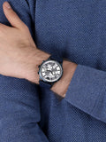 Buy Shop Emporio Armani Renato Chronograph Silver Dial Blue Silicone Strap Watch For Men - AR11026 USA Online