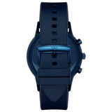 Buy Shop Emporio Armani Renato Chronograph Silver Dial Blue Silicone Strap Watch For Men - AR11026 USA Online