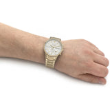 Buy Shop Emporio Armani Renato Chronograph White Dial Gold Steel Strap Watch For Men - AR11332 USA Online