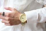 Buy Shop Emporio Armani Renato Chronograph White Dial Gold Steel Strap Watch For Men - AR11332 USA Online