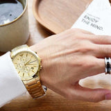 Buy Shop Emporio Armani Renato Chronograph White Dial Gold Steel Strap Watch For Men - AR11332 USA Online