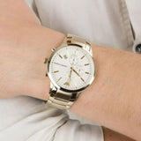 Buy Shop Emporio Armani Renato Chronograph White Dial Gold Steel Strap Watch For Men - AR11332 USA Online
