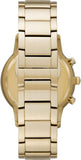 Buy Shop Emporio Armani Renato Chronograph White Dial Gold Steel Strap Watch For Men - AR11332 USA Online