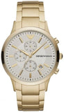 Buy Shop Emporio Armani Renato Chronograph White Dial Gold Steel Strap Watch For Men - AR11332 USA Online