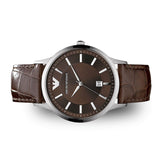 Buy Shop Emporio Armani Renato Classic Brown Dial Brown Leather Strap Watch For Men - AR2413 USA Online