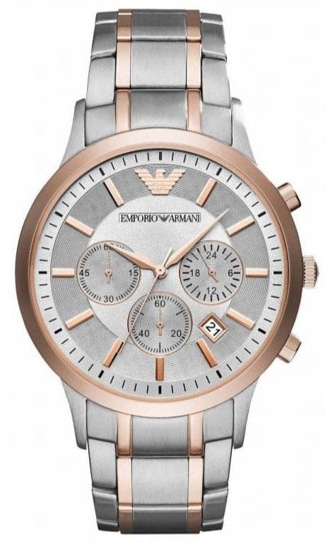 Buy Shop Emporio Armani Renato Gray Dial Gray Steel Strap Watch For Men - AR11077 USA Online