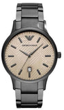 Buy Shop Emporio Armani Renato Quartz Beige Dial Grey Steel Strap Watch For Men - AR11183 USA Online
