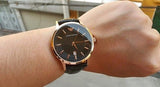 Buy Shop Emporio Armani Renato Quartz Black Dial Black Leather Strap Watch For Men - AR2425 USA Online