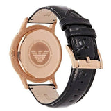 Buy Shop Emporio Armani Renato Quartz Black Dial Black Leather Strap Watch For Men - AR2425 USA Online