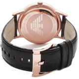 Buy Shop Emporio Armani Renato Quartz Black Dial Black Leather Strap Watch For Men - AR2425 USA Online