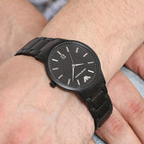 Buy Shop Emporio Armani Renato Quartz Black Dial Black Steel Strap Watch For Men - AR11079 USA Online