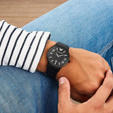 Buy Shop Emporio Armani Renato Quartz Black Dial Black Steel Strap Watch For Men - AR11079 USA Online