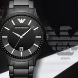 Buy Shop Emporio Armani Renato Quartz Black Dial Black Steel Strap Watch For Men - AR11079 USA Online