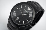 Buy Shop Emporio Armani Renato Quartz Black Dial Black Steel Strap Watch For Men - AR11079 USA Online