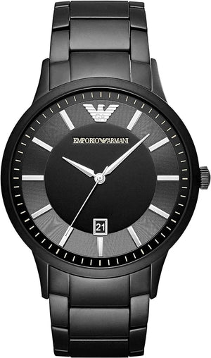 Buy Shop Emporio Armani Renato Quartz Black Dial Black Steel Strap Watch For Men - AR11079 USA Online