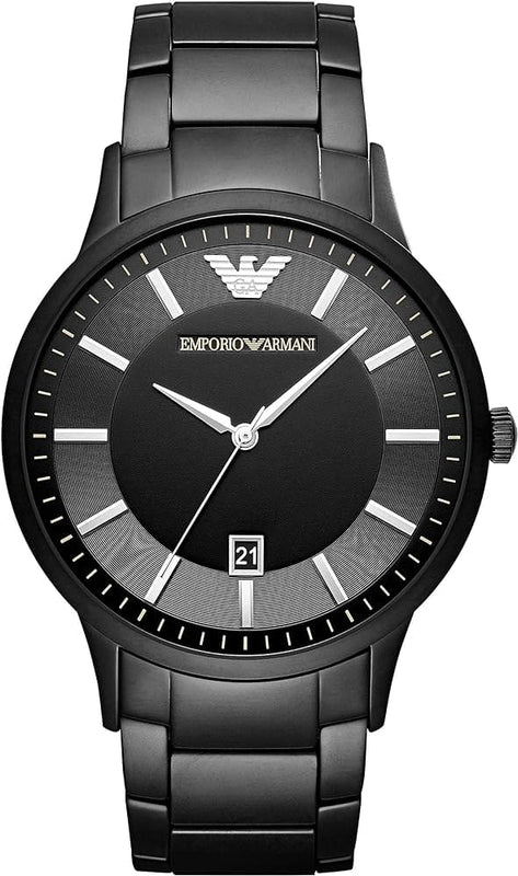 Buy Shop Emporio Armani Renato Quartz Black Dial Black Steel Strap Watch For Men - AR11079 USA Online