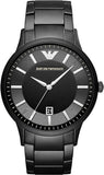 Buy Shop Emporio Armani Renato Quartz Black Dial Black Steel Strap Watch For Men - AR11079 USA Online