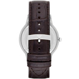 Buy Shop Emporio Armani Renato Quartz Black Dial Brown Leather Strap Watch For Men - AR11187 USA Online