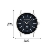 Buy Shop Emporio Armani Renato Quartz Black Dial Silver Steel Strap Watch For Men - AR11118 USA Online
