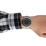 Buy Shop Emporio Armani Renato Quartz Black Dial Silver Steel Strap Watch For Men - AR11179 USA Online