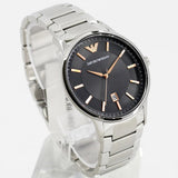 Buy Shop Emporio Armani Renato Quartz Black Dial Silver Steel Strap Watch For Men - AR11179 USA Online