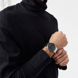 Buy Shop Emporio Armani Renato Quartz Black Dial Silver Steel Strap Watch For Men - AR11181 USA Online