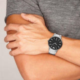 Buy Shop Emporio Armani Renato Quartz Black Dial Silver Steel Strap Watch For Men - AR11181 USA Online