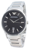 Buy Shop Emporio Armani Renato Quartz Black Dial Silver Steel Strap Watch For Men - AR11181 USA Online