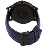 Buy Shop Emporio Armani Renato Quartz Blue Dial Blue Leather Strap Watch For Men - AR11190 USA Online