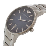 Buy Shop Emporio Armani Renato Quartz Blue Dial Silver Steel Strap Watch For Men - AR11182 USA Online