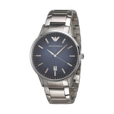 Buy Shop Emporio Armani Renato Quartz Blue Dial Silver Steel Strap Watch For Men - AR11182 USA Online