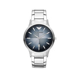 Buy Shop Emporio Armani Renato Quartz Blue Dial Silver Steel Strap Watch For Men - AR11182 USA Online
