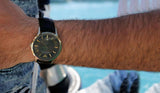 Buy Shop Emporio Armani Renato Quartz Grey Dial Black Leather Strap Watch For Men - AR11049 USA Online