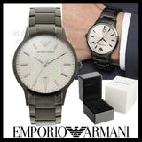 Buy Shop Emporio Armani Renato Quartz Grey Dial Grey Steel Strap Watch For Men - AR11120 USA Online
