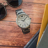 Buy Shop Emporio Armani Renato Quartz Grey Dial Grey Steel Strap Watch For Men - AR11120 USA Online