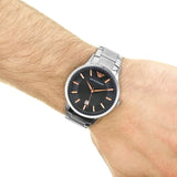 Buy Shop Emporio Armani Renato Quartz Grey Dial Silver Steel Strap Watch For Men - AR2514 USA Online