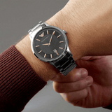 Buy Shop Emporio Armani Renato Quartz Grey Dial Silver Steel Strap Watch For Men - AR2514 USA Online