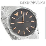 Buy Shop Emporio Armani Renato Quartz Grey Dial Silver Steel Strap Watch For Men - AR2514 USA Online