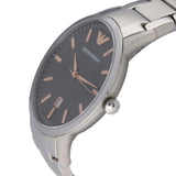 Buy Shop Emporio Armani Renato Quartz Grey Dial Silver Steel Strap Watch For Men - AR2514 USA Online
