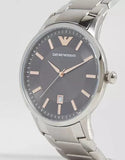 Buy Shop Emporio Armani Renato Quartz Grey Dial Silver Steel Strap Watch For Men - AR2514 USA Online