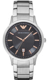 Buy Shop Emporio Armani Renato Quartz Grey Dial Silver Steel Strap Watch For Men - AR2514 USA Online