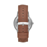 Buy Shop Emporio Armani Renato Quartz Silver Dial Brown Leather Strap Watch For Men - AR11185 USA Online