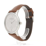 Buy Shop Emporio Armani Renato Quartz Silver Dial Brown Leather Strap Watch For Men - AR11185 USA Online