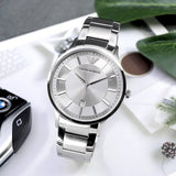Buy Shop Emporio Armani Renato Quartz Silver Dial Silver Steel Strap Watch For Men - AR11189 USA Online