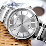 Buy Shop Emporio Armani Renato Quartz Silver Dial Silver Steel Strap Watch For Men - AR11189 USA Online