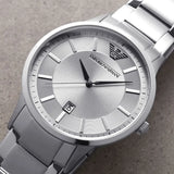 Buy Shop Emporio Armani Renato Quartz Silver Dial Silver Steel Strap Watch For Men - AR11189 USA Online