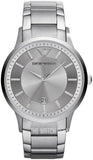 Buy Shop Emporio Armani Renato Quartz Silver Dial Silver Steel Strap Watch For Men - AR11189 USA Online