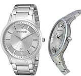 Buy Shop Emporio Armani Renato Quartz Silver Dial Silver Steel Strap Watch For Men - AR11189 USA Online